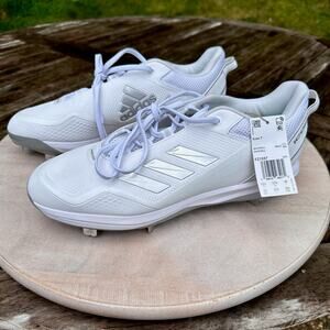 Adidas Icon 7 Boost Metal Baseball Cleats Mens Size 13 White FZ1557 New